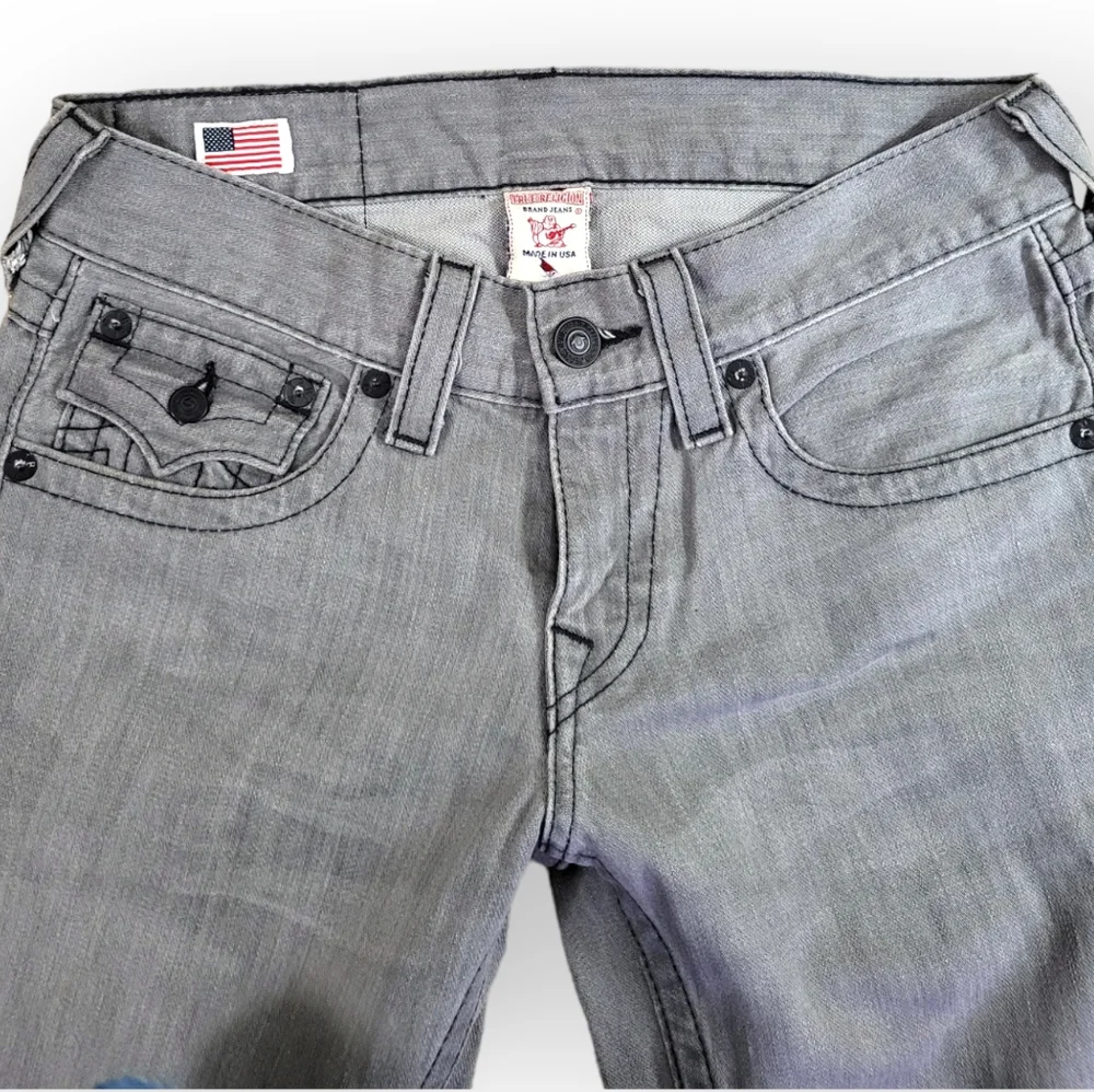 True Religion Billy Jeans Gray Black 28 x 31